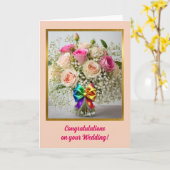 LGBTQ+ Bruiloft Gefeliciteerd Kaart (Gele Bloem)