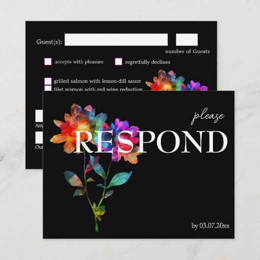 🌈 LGBTQ Budget with menu  Petals & Pride  (Voorkant / Achterkant)