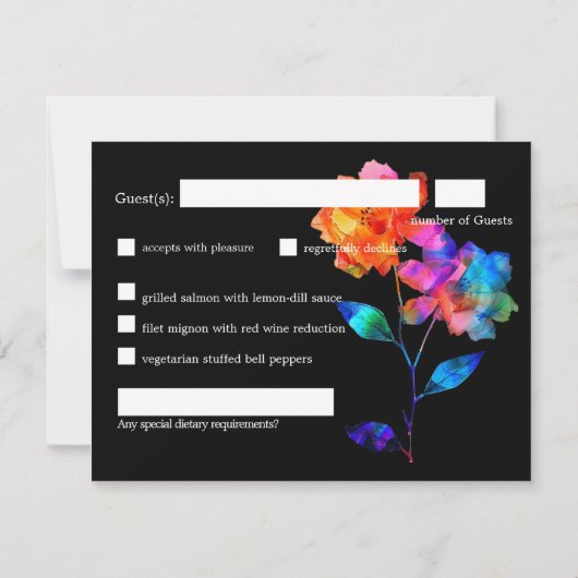 🌈 LGBTQ Budget with menu  Petals & Pride  (Achterkant)