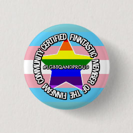 (LGBTQ) Certified FinnFam Member Badge Ronde Button 3,2 Cm