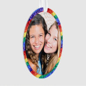 LGBTQ Custom Foto Gay Pride Rainbow Lijst Ovaal Ornament (voorkant)