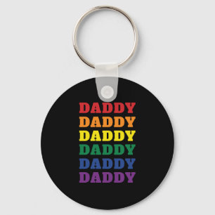 LGBTQ Dad Gay Pride Dad Vaderdag Sleutelhanger