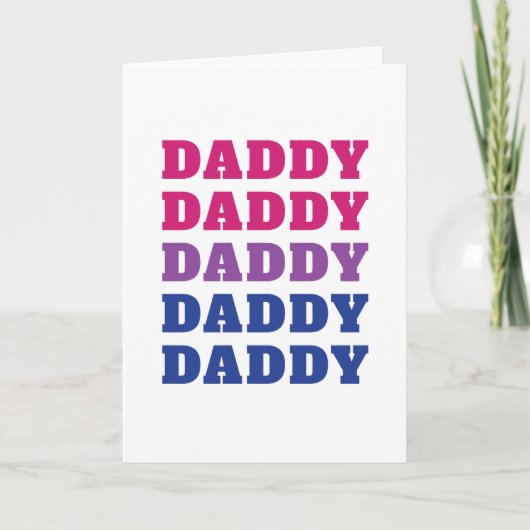 LGBTQ Daddy Biseksuele Pride Papa Vaderdag Kaart (Voorkant)
