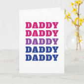 LGBTQ Daddy Biseksuele Pride Papa Vaderdag Kaart (Gele Bloem)