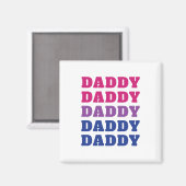 LGBTQ Daddy Biseksuele Pride Papa Vaderdag Magneet (Voorkant / Achterkant)