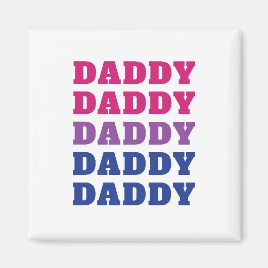 LGBTQ Daddy Biseksuele Pride Papa Vaderdag Magneet (Voorkant)