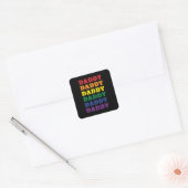 LGBTQ Daddy Gay Pride Vader Vaderdag Vierkante Sticker (Envelop)