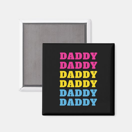 LGBTQ Daddy Panseksuele Pride Papa Vaderdag Magneet (Voorkant / Achterkant)