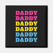 LGBTQ Daddy Panseksuele Pride Papa Vaderdag Magneet (Voorkant)
