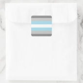 LGBTQ Demiboy Pride Vlag Vierkante Sticker (Tas)