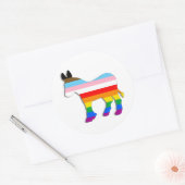 LGBTQ-democraat Ronde Sticker (Envelop)