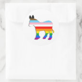 LGBTQ-democraat Ronde Sticker (Tas)