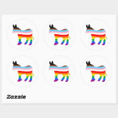 LGBTQ-democraat Ronde Sticker (Vel)