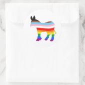 LGBTQ-democraat Ronde Sticker (Tas)