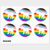 LGBTQ-democraat Ronde Sticker (Vel)