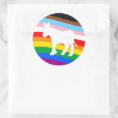 LGBTQ-democraat Ronde Sticker (Tas)