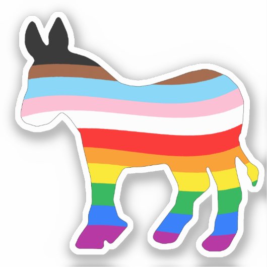 LGBTQ-democraat Sticker (Voorkant)