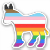 LGBTQ-democraat Sticker (Voorkant)