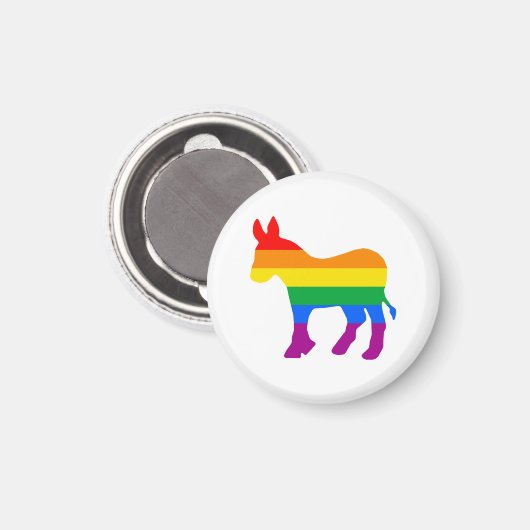 LGBTQ Democrat Pride Magneet (Voorkant / Achterkant)
