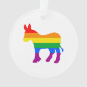 LGBTQ Democrat Pride Ornament (voorkant)