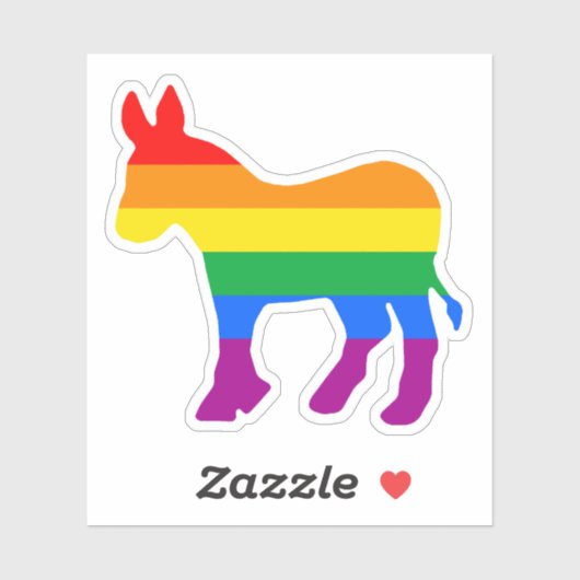 LGBTQ Democrat Pride Sticker (Vel)