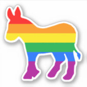 LGBTQ Democrat Pride Sticker (Voorkant)