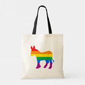 LGBTQ Democrat Pride Tote Bag (Achterkant)