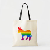 LGBTQ Democrat Pride Tote Bag (Voorkant)