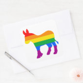 LGBTQ Democrat Pride Vierkante Sticker (Envelop)