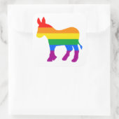 LGBTQ Democrat Pride Vierkante Sticker (Tas)