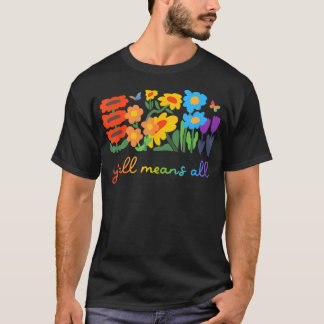 LGBTQ Diversity Yall Pride betekent alle bloemen T-shirt