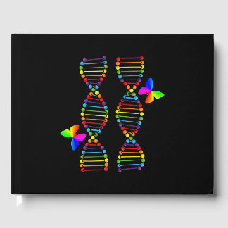 LGBTQ DNA Rainbow Flag Butterfly Gay Pride Month L Gastenboek