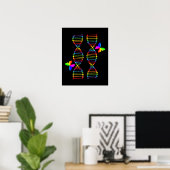 LGBTQ DNA Rainbow Flag Butterfly Gay Pride Month L Poster (Thuiskantoor)