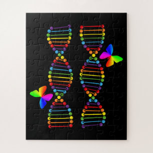LGBTQ DNA Rainbow Flag Butterfly Gay Pride Month Legpuzzel