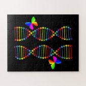 LGBTQ DNA Rainbow Flag Butterfly Gay Pride Month Legpuzzel (Horizontaal)