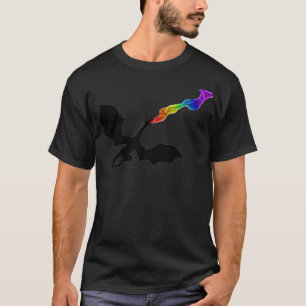 LGBTQ-draak met regenboogprijs T-shirt