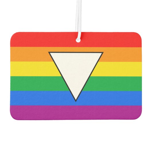 LGBTQ+ driehoek en regenboogpride Luchtverfrisser (Achterkant)
