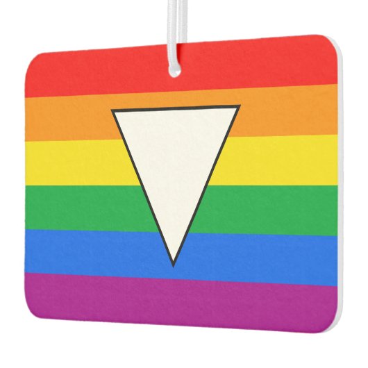 LGBTQ+ driehoek en regenboogpride Luchtverfrisser (Links)