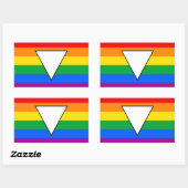 LGBTQ+ driehoek en regenboogpride Rechthoekige Sticker (Vel)