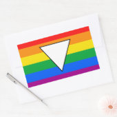 LGBTQ+ driehoek en regenboogpride Rechthoekige Sticker (Envelop)
