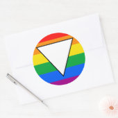 LGBTQ+ driehoek en regenboogpride Ronde Sticker (Envelop)