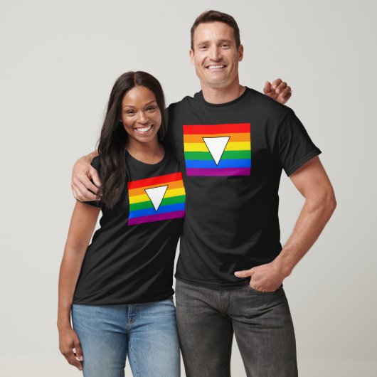 LGBTQ+ driehoek en regenboogpride T-shirt (Unisex)