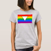 LGBTQ+ driehoek en regenboogpride T-shirt (Voorkant)