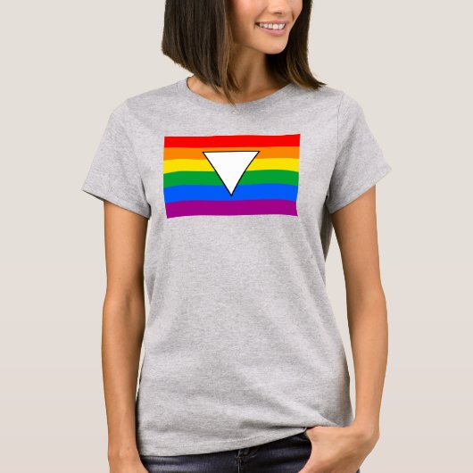 LGBTQ+ driehoek en regenboogpride T-shirt (Voorkant)