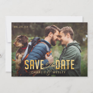 LGBTQ Eenvoudig Traditioneel sparen de Datum met F Save The Date