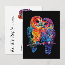 LGBTQ+ eenvoudige maar verbluffende Eeuwige Eenhei RSVP Kaartje