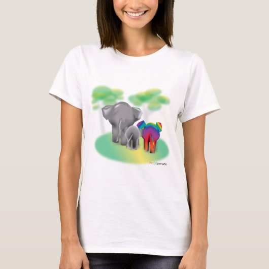 LGBTQ ellephant Family -"Elke familie heeft er één T-shirt (Voorkant)