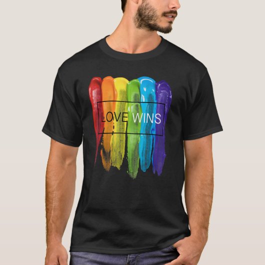 LGBTQ Equality Gay Pride Love Wins Be Yourself Mon T-shirt (Voorkant)
