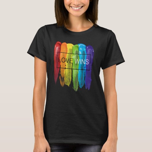 LGBTQ Equality Gay Pride Love Wins Be Yourself Mon T-shirt (Voorkant)