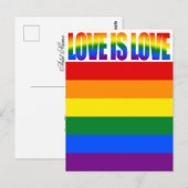 LGBTQ Equality Love LGBT Rainbow Flag Gay Pride Briefkaart (Voorkant / Achterkant)